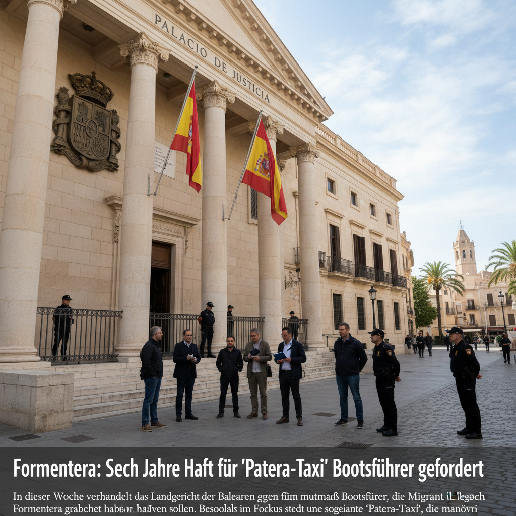 Sechs Jahre Haft gefordert: Prozess gegen mutmaßliche Schlepper vor Formentera gestartet