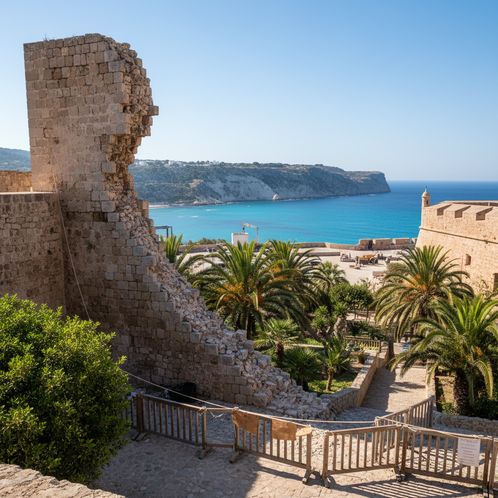 Sperrung in Ibizas Altstadt: Aussichtspunkt es Revellí nach Mauereinsturz geschlossen