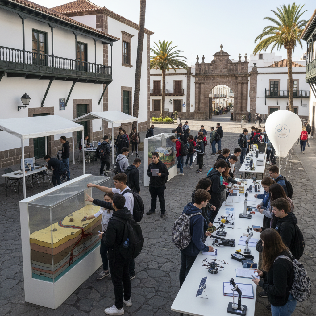Zwischen Erdkern und Weltraum: La Palma feiert die Wissenschaft in Breña Alta