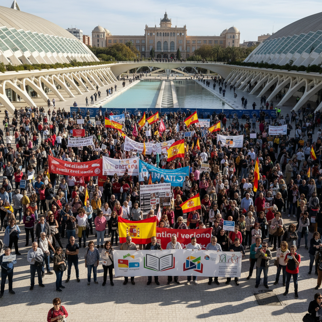 Lehrer-Protest in Valencia: Regierungssitz vor Großdemo abgeriegelt