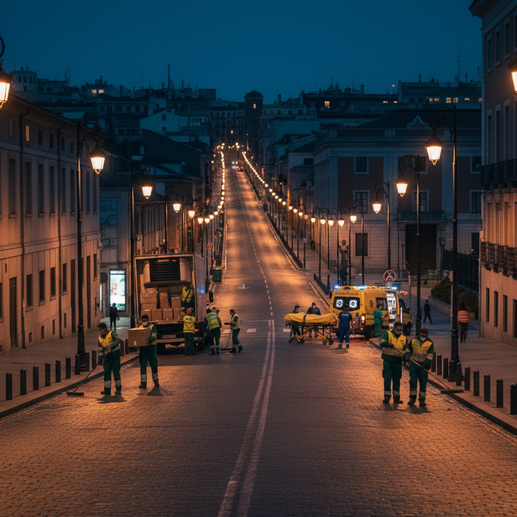 Madrid bei Nacht: Wenn die Arbeit die Gesundheit und das Privatleben fordert
