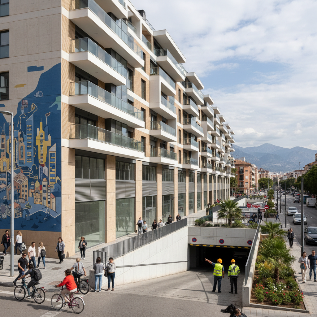 Neubauprojekt in Granada: 63 Garagen und fünf Lokale am Camino de Ronda zum Verkauf freigegeben