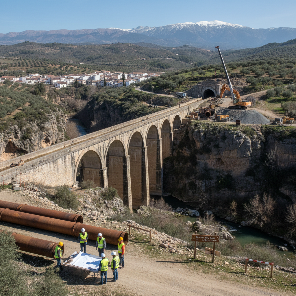 Wassernetz der Zukunft: Granada modernisiert den strategisch wichtigen Canal de los Franceses