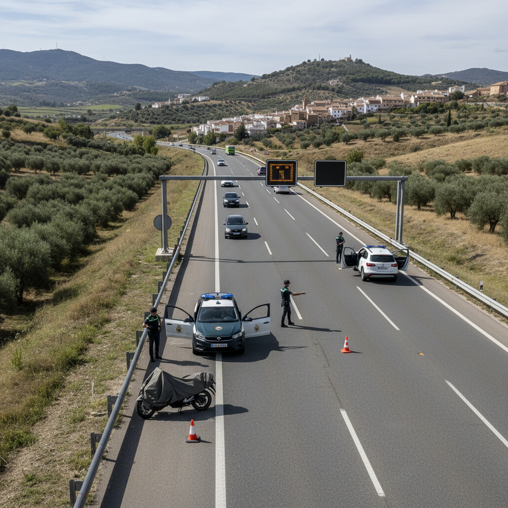 Tödlicher Motorradunfall auf der N-323: 50-Jähriger stirbt in Vélez de Benaudalla