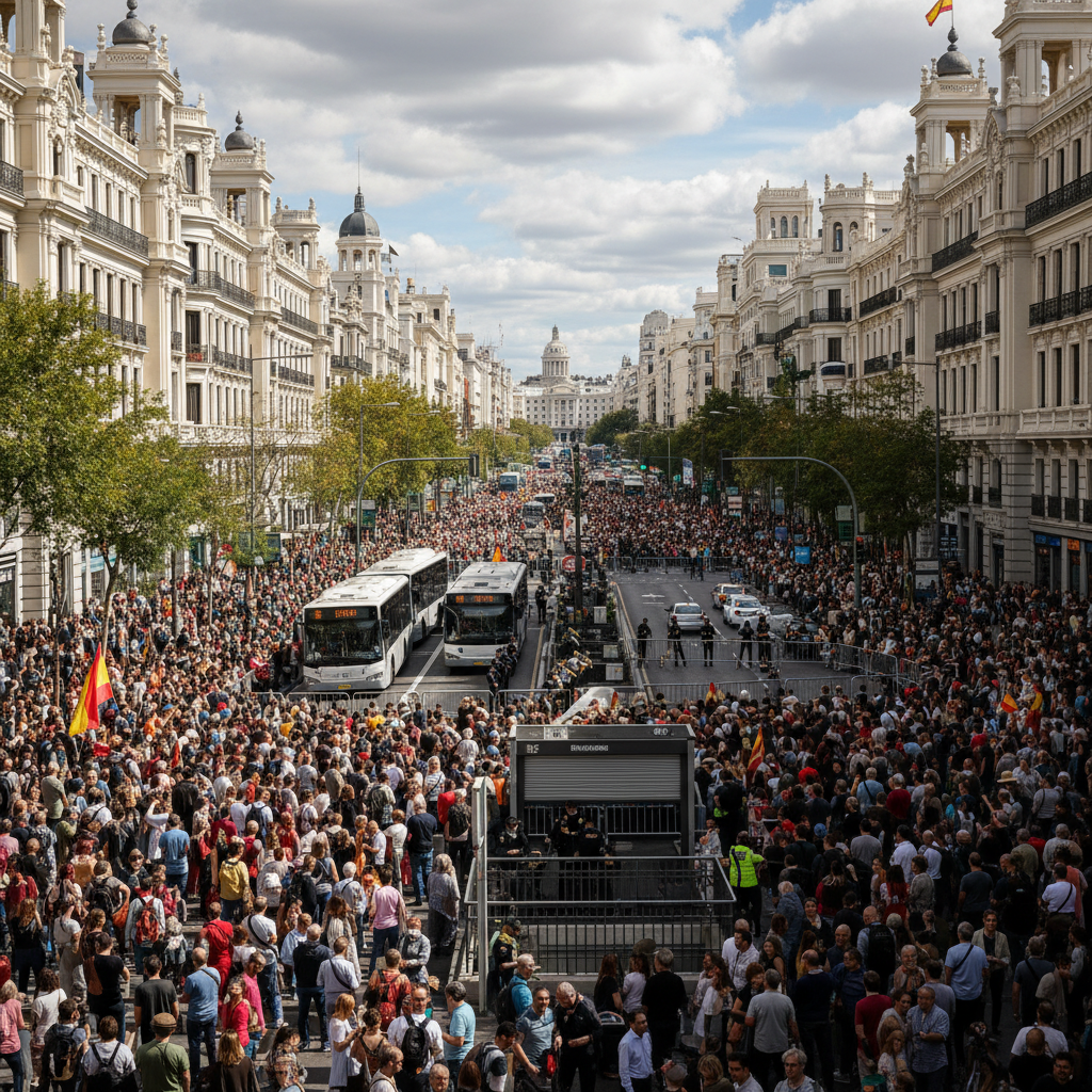 Verkehrsbeschränkungen in Madrid: Sperrungen am Sonntag wegen Kundgebungen