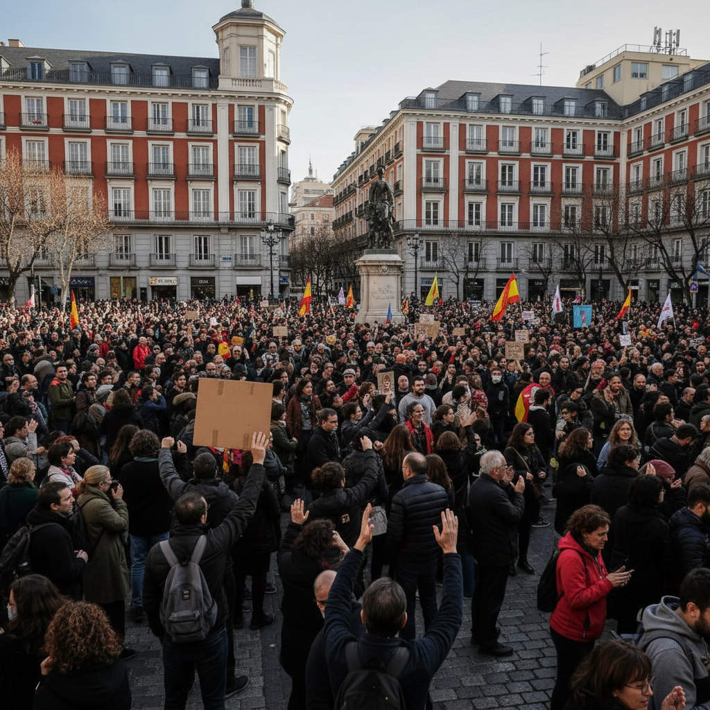 Proteststurm in Madrid: Demonstranten fordern Konsequenzen gegen „korrupte Regierung“