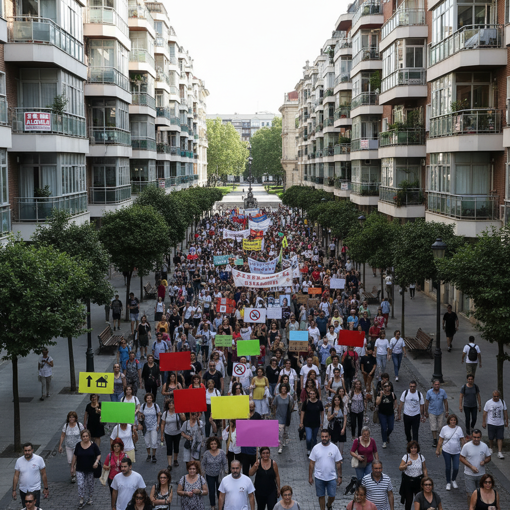 Protest in Santander: Hunderte fordern ein „Kantabrien zum Leben“
