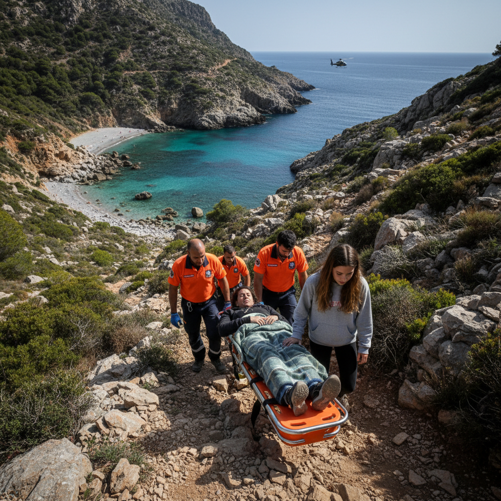 Rettung in der Bucht: Wanderin auf Ibiza nach Knieverletzung per Trage evakuiert