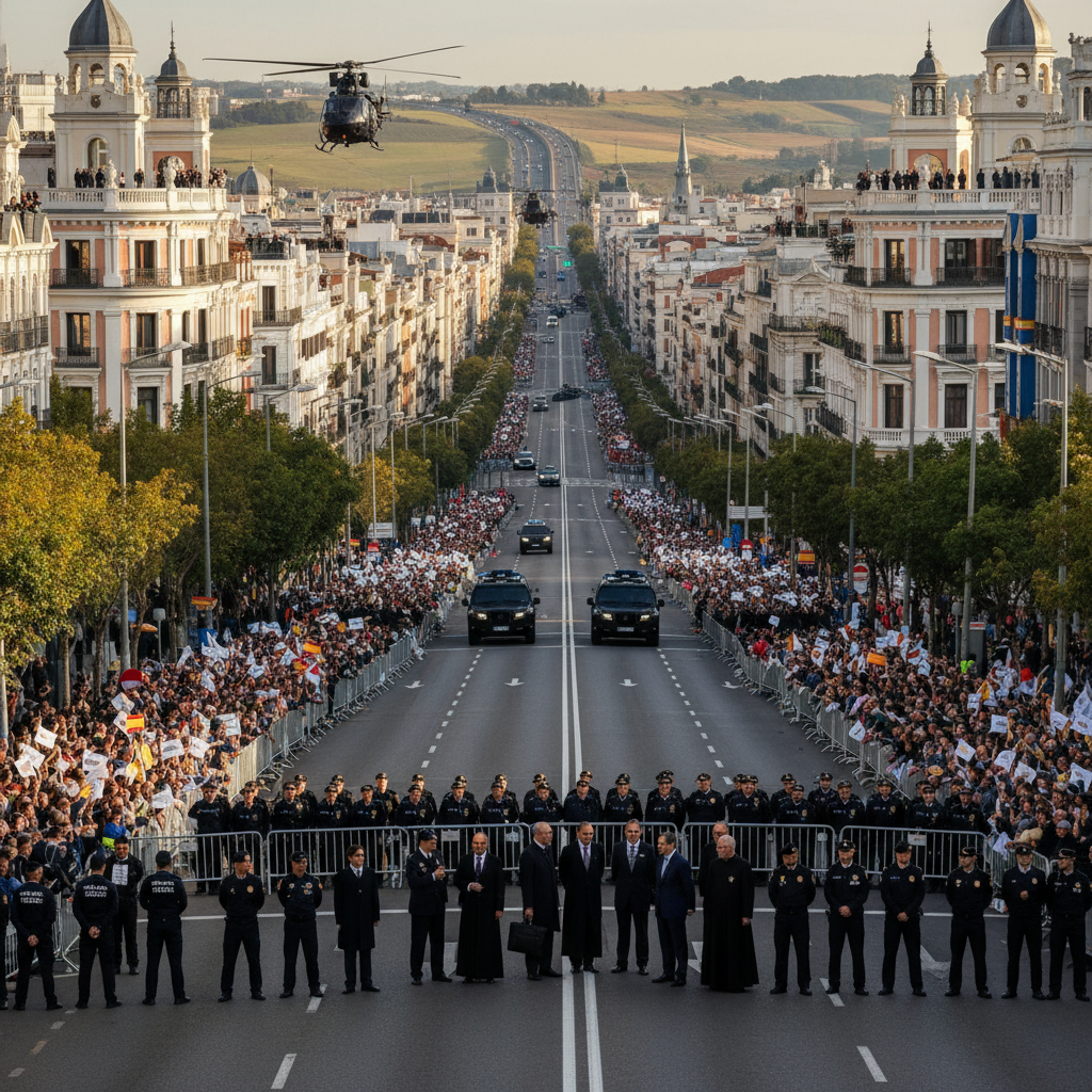 Sicherheits-Großeinsatz in Madrid: 12.000 Polizisten für Papstbesuch unter Vatikan-Aufsicht
