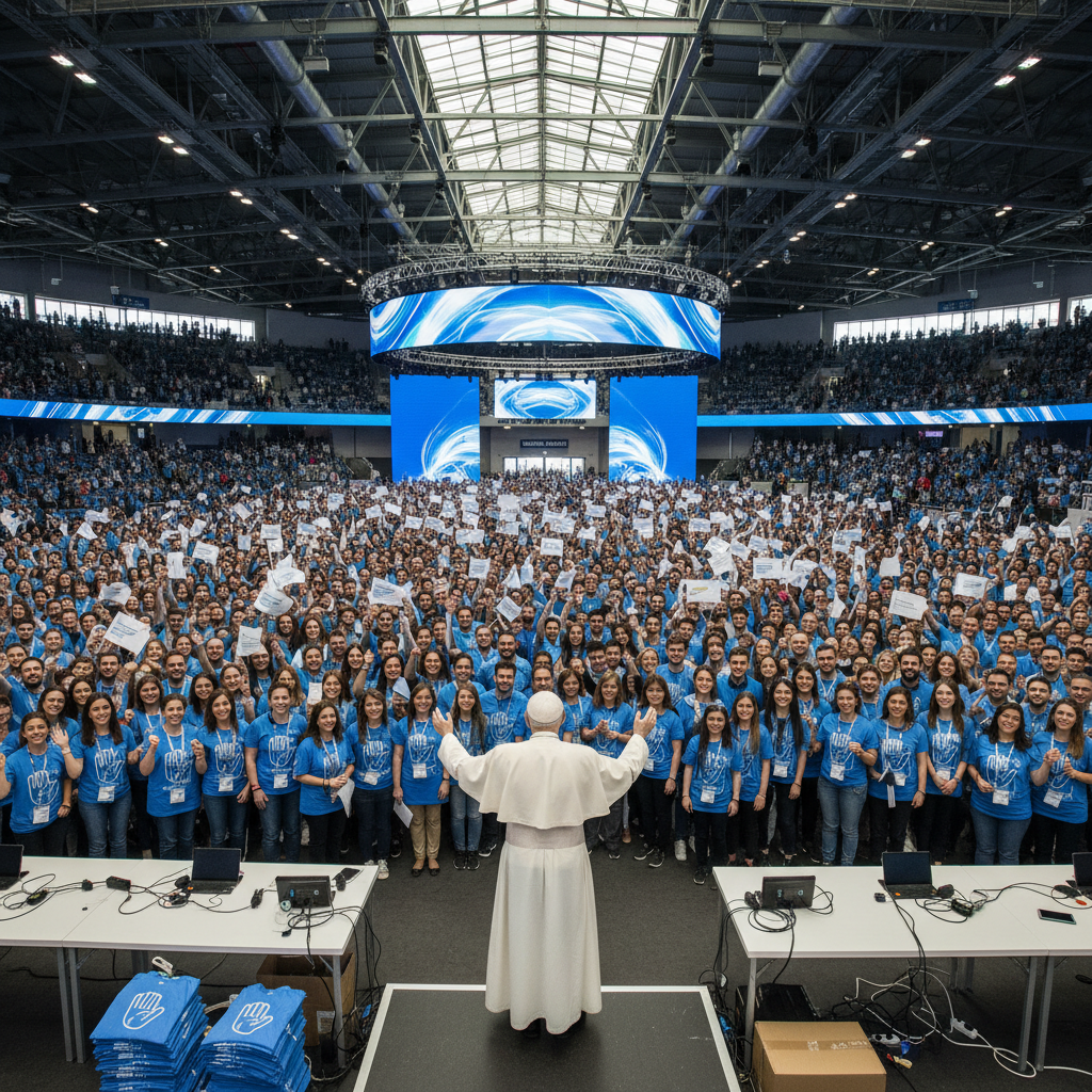 Abschied in Madrid: Papst Leo XIV. würdigt 18.000 freiwillige Helfer in der Ifema