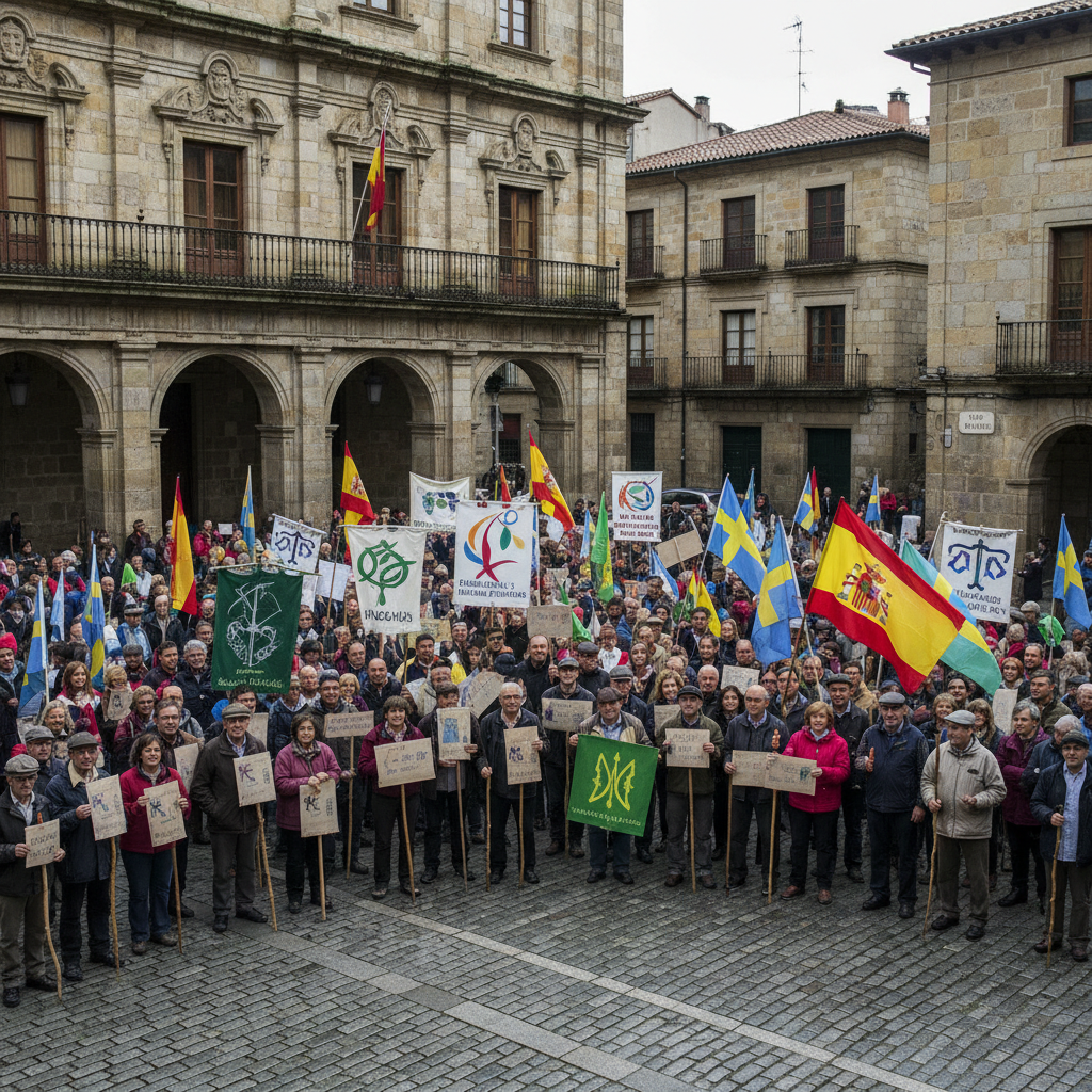 Widerstand in Asturien: Trevías protestiert in Oviedo gegen geplante Kläranlage