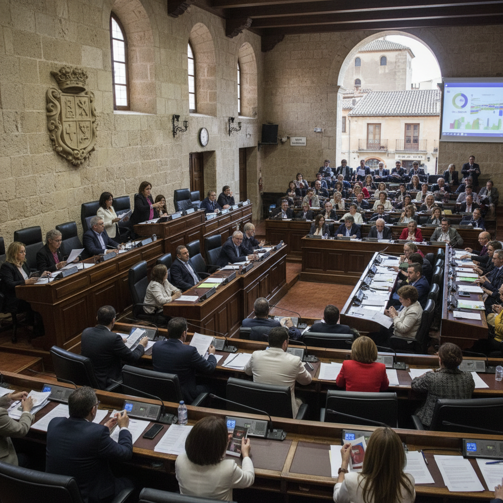 Parlament der Extremadura berät über Änderungsanträge zum Haushalt