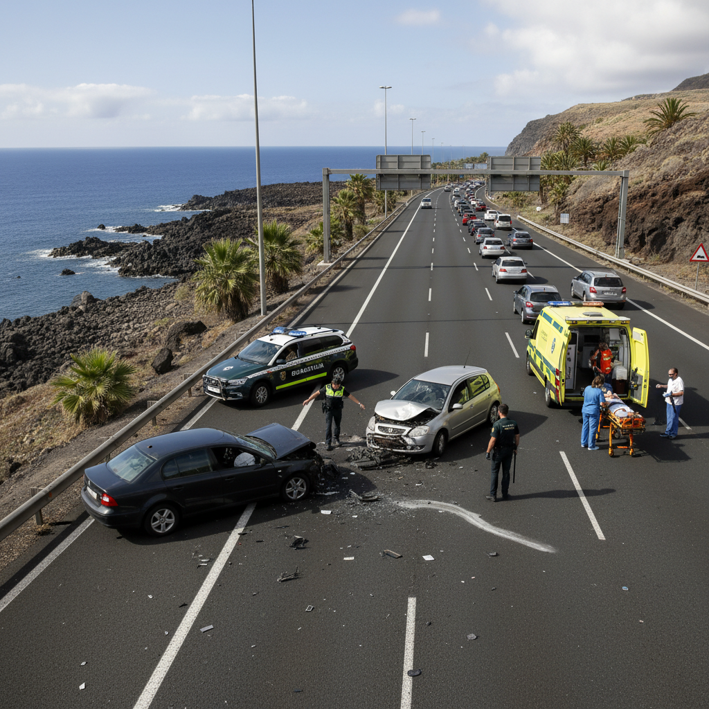 Tödlicher Frontal-Crash auf Teneriffa: 60-Jähriger stirbt bei Unfall in Tejina