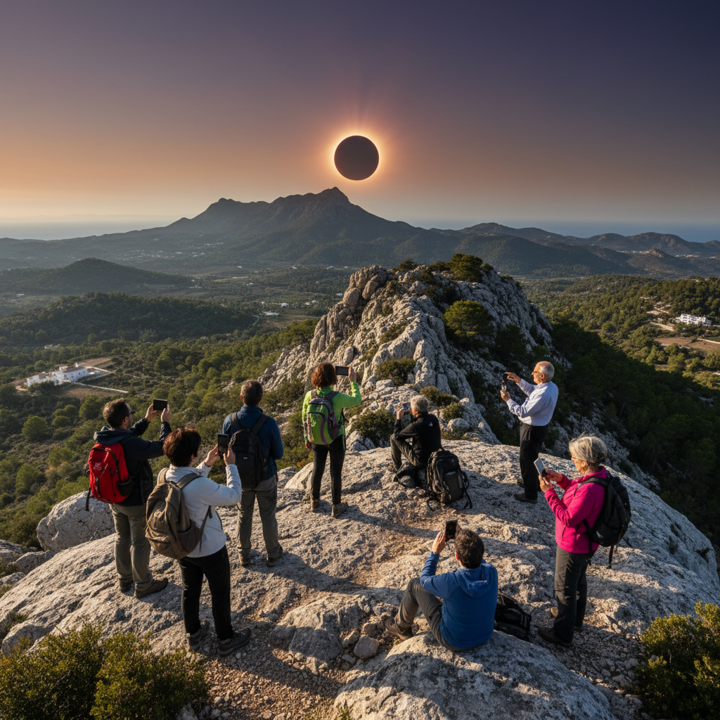 Totale Sonnenfinsternis auf Ibiza: Neue App findet den perfekten Beobachtungsort