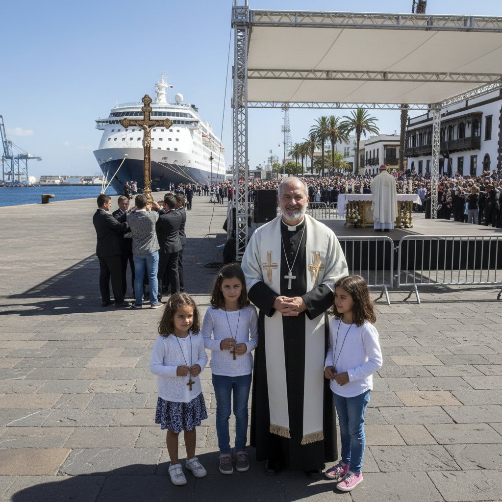 Besonderer Beistand auf Teneriffa: Vierfacher Vater assistiert dem Papst bei Abschlussmesse